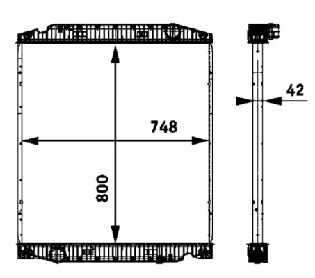 Radiateur, refroidissement du moteur MAHLE CR 719 000P
