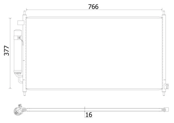 Condenseur, climatisation MAHLE AC 928 000S