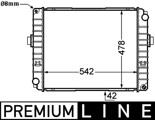 Radiateur, refroidissement du moteur MAHLE CR 757 000P
