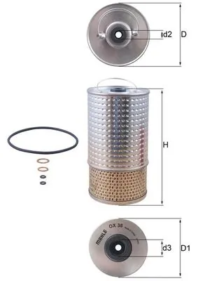 MAHLE OX38D — Фільтр масляний