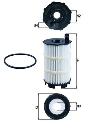 MAHLE OX350/4D — Фільтр масляний