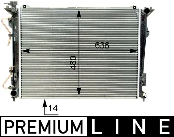 Radiateur, refroidissement du moteur MAHLE CR 1338 000P