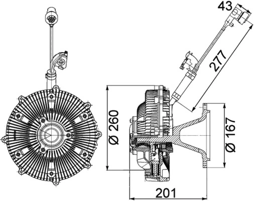 Embrayage, ventilateur de radiateur MAHLE CFC 115 000P