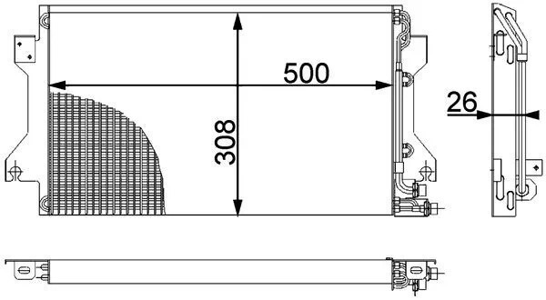 Condenseur, climatisation MAHLE AC 239 000P