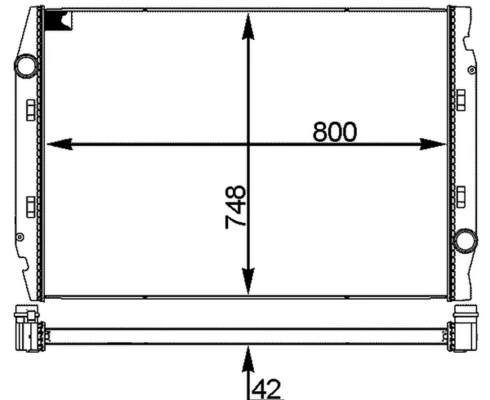 Radiateur, refroidissement du moteur MAHLE CR 719 001P