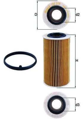 MAHLE OX379D — Фільтр масляний