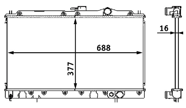 Radiateur, refroidissement du moteur MAHLE CR 197 000S