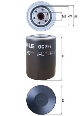 MAHLE OC297 — Фільтр масляний