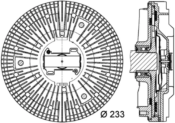 Embrayage, ventilateur de radiateur MAHLE CFC 25 000P