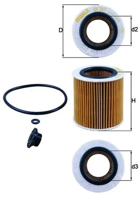MAHLE OX387D1 — Фільтр масляний