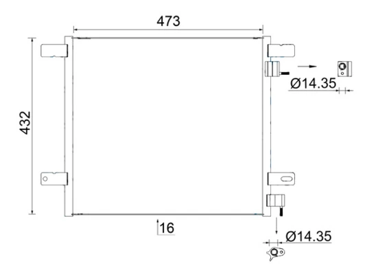Condenseur, climatisation MAHLE AC 950 000S