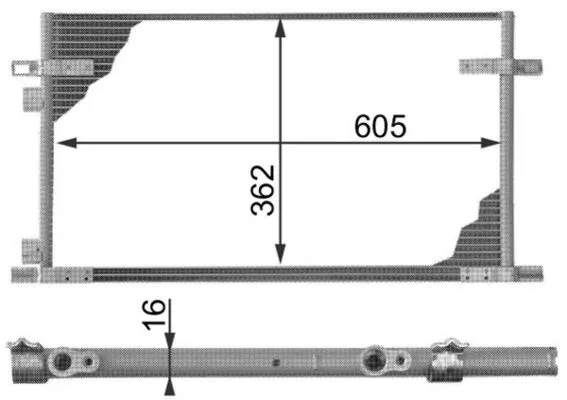 Condenseur, climatisation MAHLE AC 278 000P