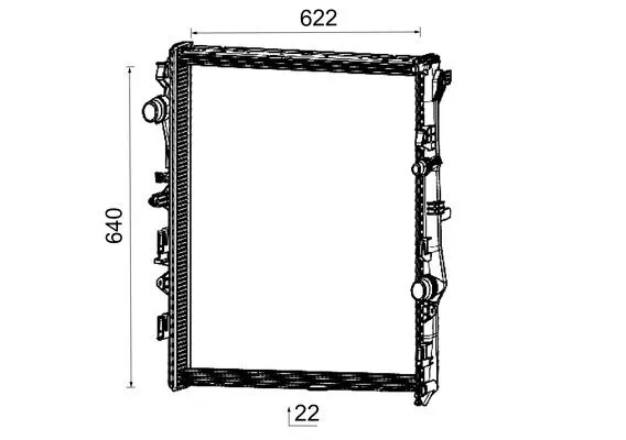 Radiateur, refroidissement du moteur MAHLE CR 2732 000P