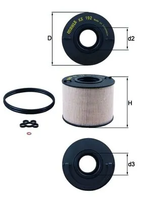 MAHLE KX192D — Фільтр паливний