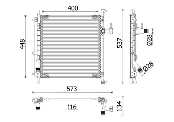 Radiateur, refroidissement du moteur MAHLE CR 2071 000P
