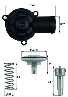 MAHLE TI 220 87 D — Термостат SEAT; VW; SKODA; AUDI (вир-во Mahle)
