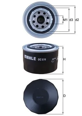 MAHLE OC570 — Фільтр масляний