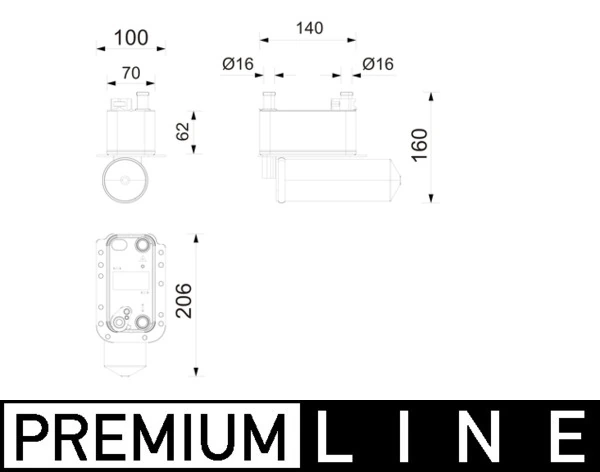Condenseur, climatisation MAHLE AC 1215 000P