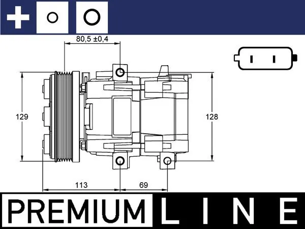 Compresseur, climatisation MAHLE ACP 101 000P