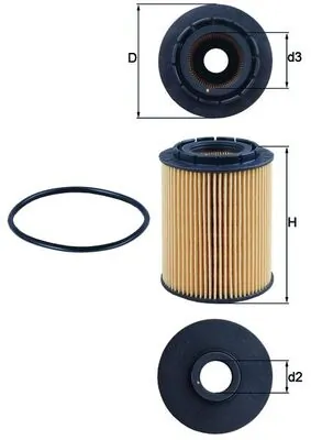 MAHLE OX160D — Фільтр масляний