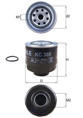 MAHLE KC388D — Фільтр паливний