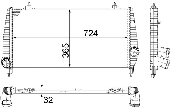Intercooler, échangeur MAHLE CI 266 000P