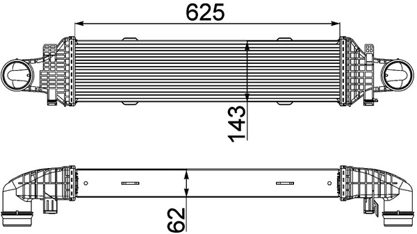 Intercooler, échangeur MAHLE CI 357 000P
