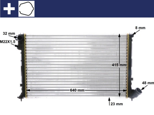 Radiateur, refroidissement du moteur MAHLE CR 593 000S