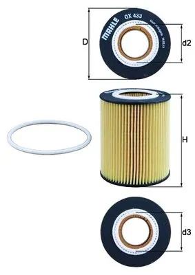 MAHLE OX433D — Фільтр масляний