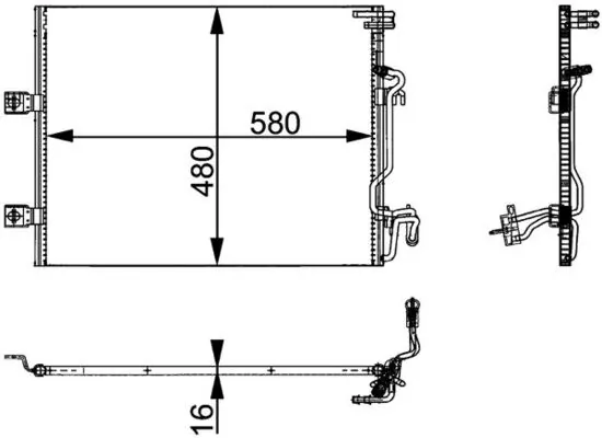 Condenseur, climatisation MAHLE AC 364 000P