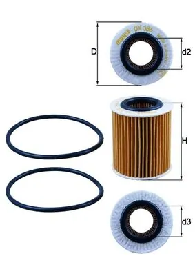 MAHLE OX386D — Фільтр масляний