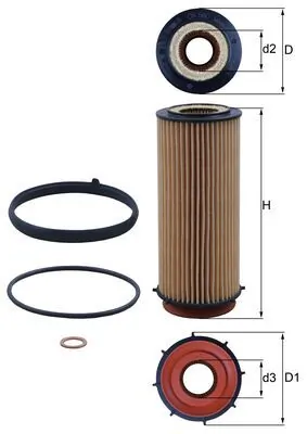 MAHLE OX560D — Фільтр масляний