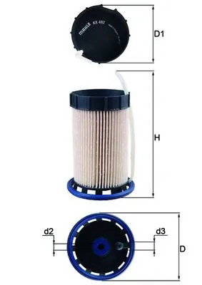 MAHLE KX492 — Фільтр паливний