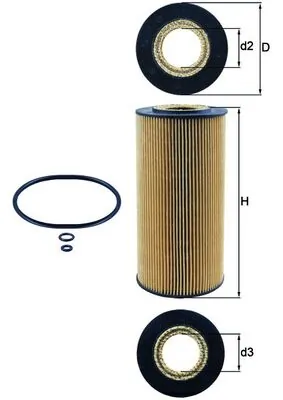 MAHLE OX123/1D — Фільтр масляний