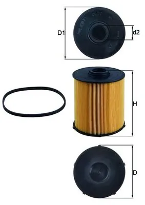 MAHLE KX70D — Фільтр паливний