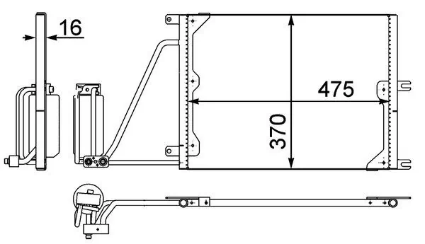 Condenseur, climatisation MAHLE AC 226 000P
