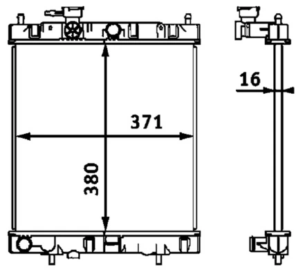Radiateur, refroidissement du moteur MAHLE CR 540 000S