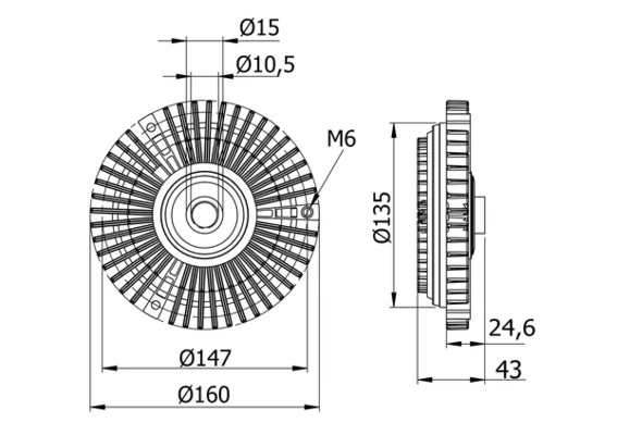 Embrayage, ventilateur de radiateur MAHLE CFC 52 000S