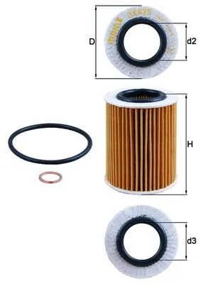 MAHLE OX825D — Оливний фільтр