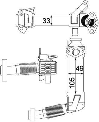 Cooler, exhaust gas recirculation