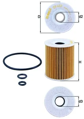 MAHLE OX422D — Фільтр масляний
