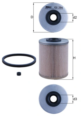 MAHLE KX206D — Фільтр паливний