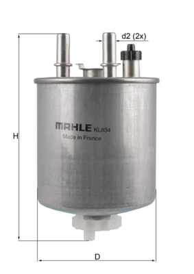 MAHLE KL834 — Фільтр паливний
