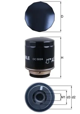 MAHLE OC593/4 — Оливний фільтр
