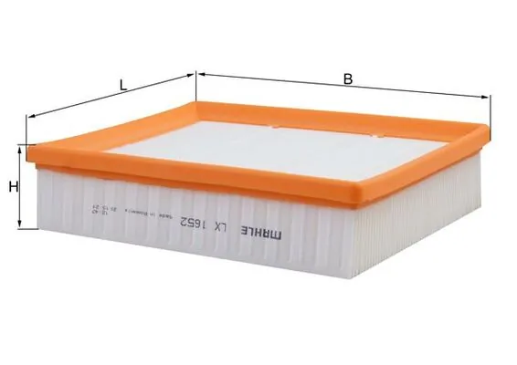 MAHLE LX1652 — Фільтр повітряний (вир-во Knecht-Mahle)