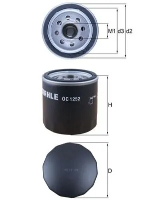 MAHLE OC1252 — Фільтр масляний