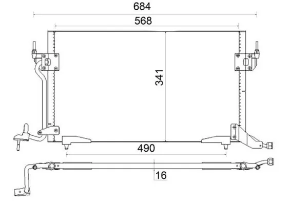 Condenseur, climatisation MAHLE AC 182 001S