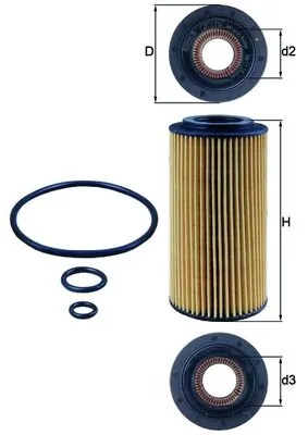 MAHLE OX179D — Фільтр масляний