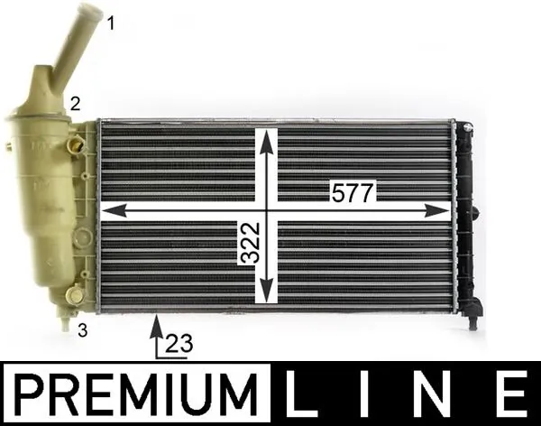 Radiateur, refroidissement du moteur MAHLE CR 2007 000P