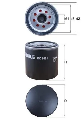 MAHLE OC1421 — Фільтр масляний